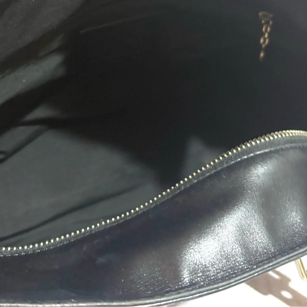 Coach vintage black leather satchel handbag